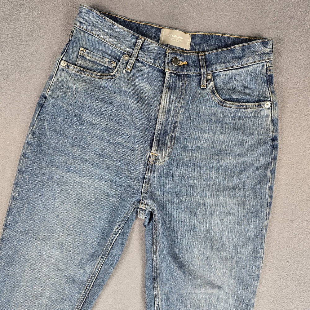 Everlane Jeans Womens 27 Crop Light Wash Blue The Original Cheeky Jean High Rise